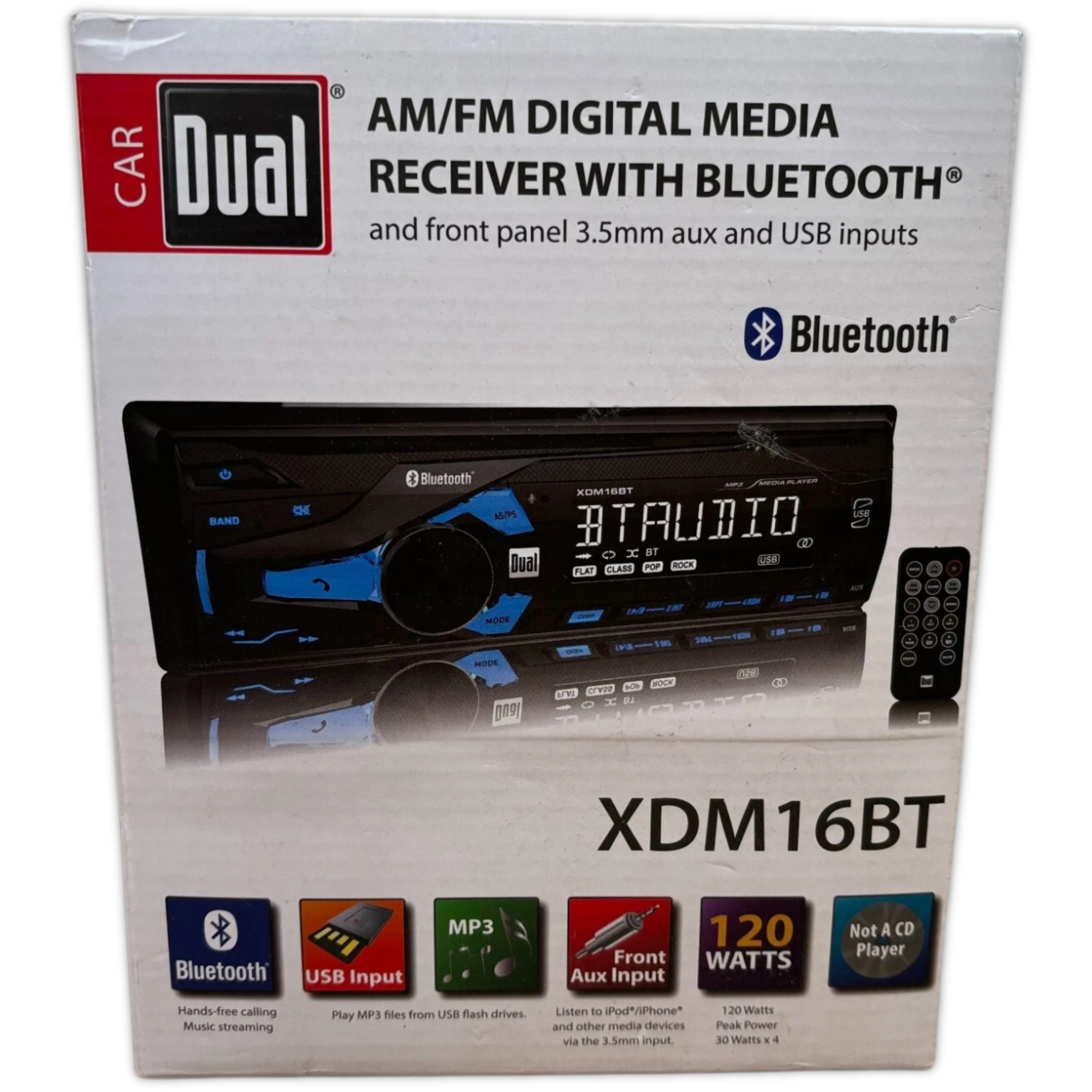 Autoestéreo Dual XDM16BT BT USB MP3 120W 2 Salidas RCA