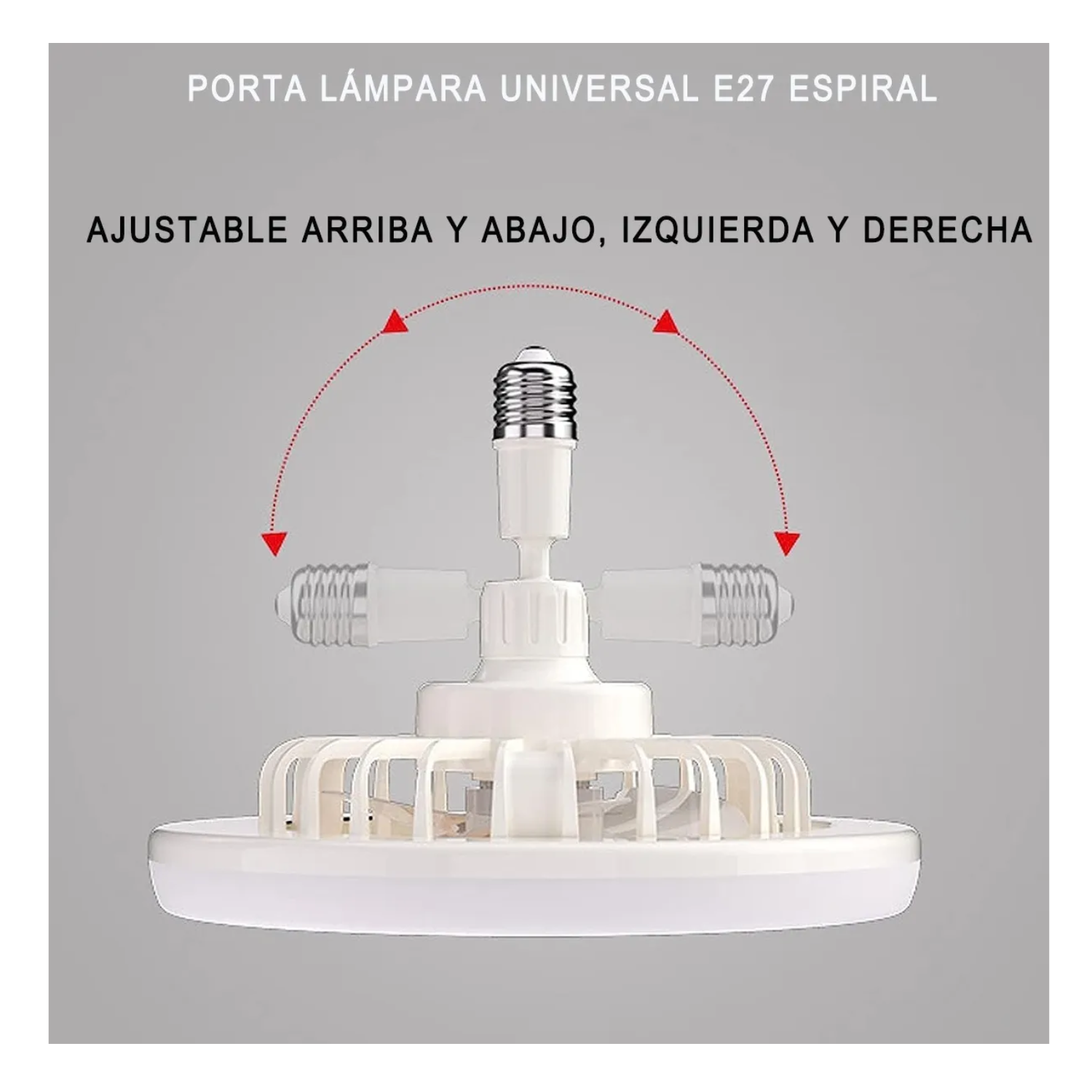 Lámpara De Ventilador Multifunción Foco Led De 30 W E27/e26 Estructura Blanco