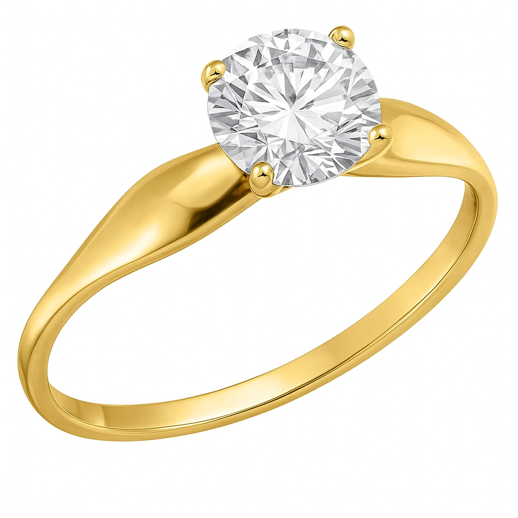 Hermoso Anillo De Compromiso En Oro 10 K+ Obsequio