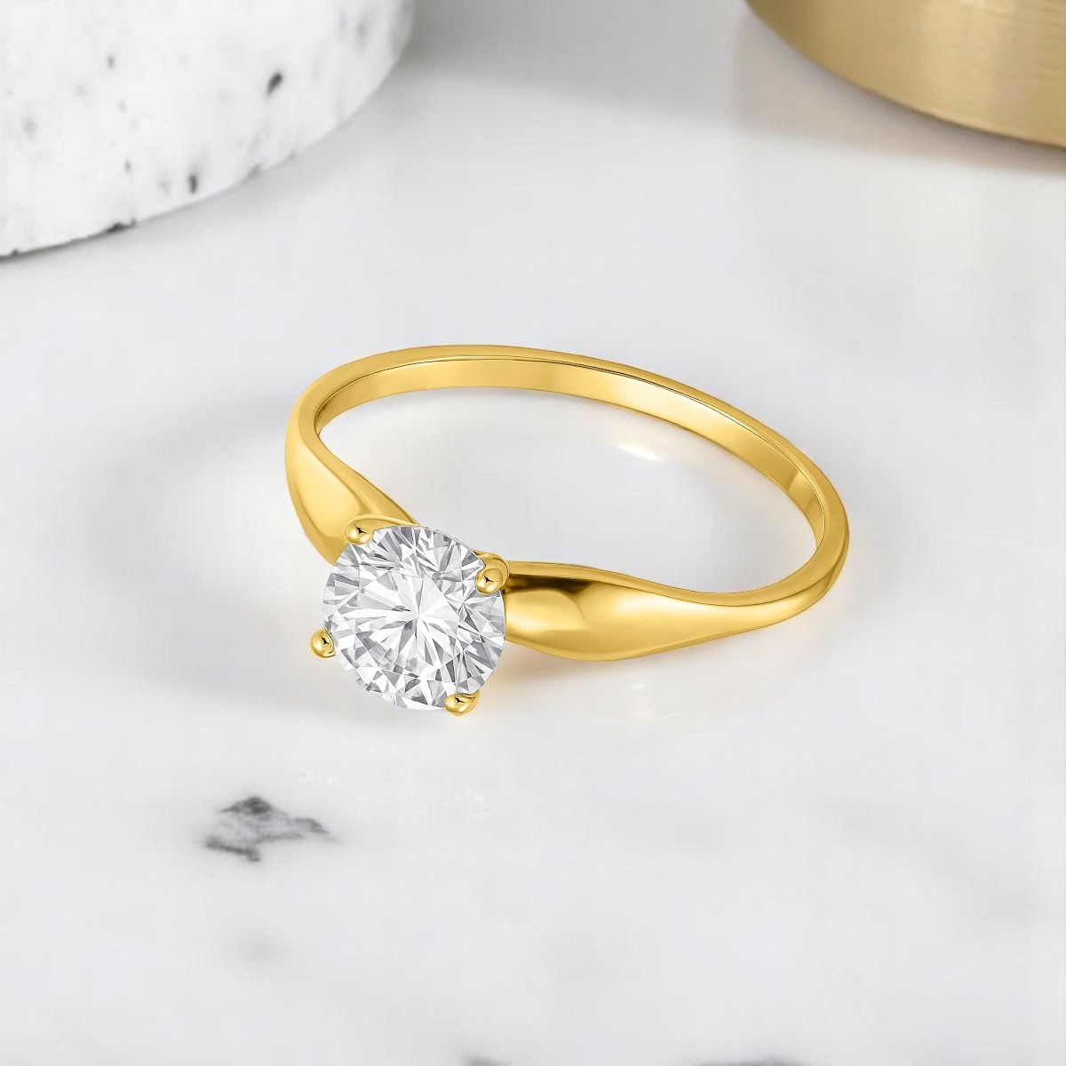 Hermoso Anillo De Compromiso En Oro 10 K+ Obsequio