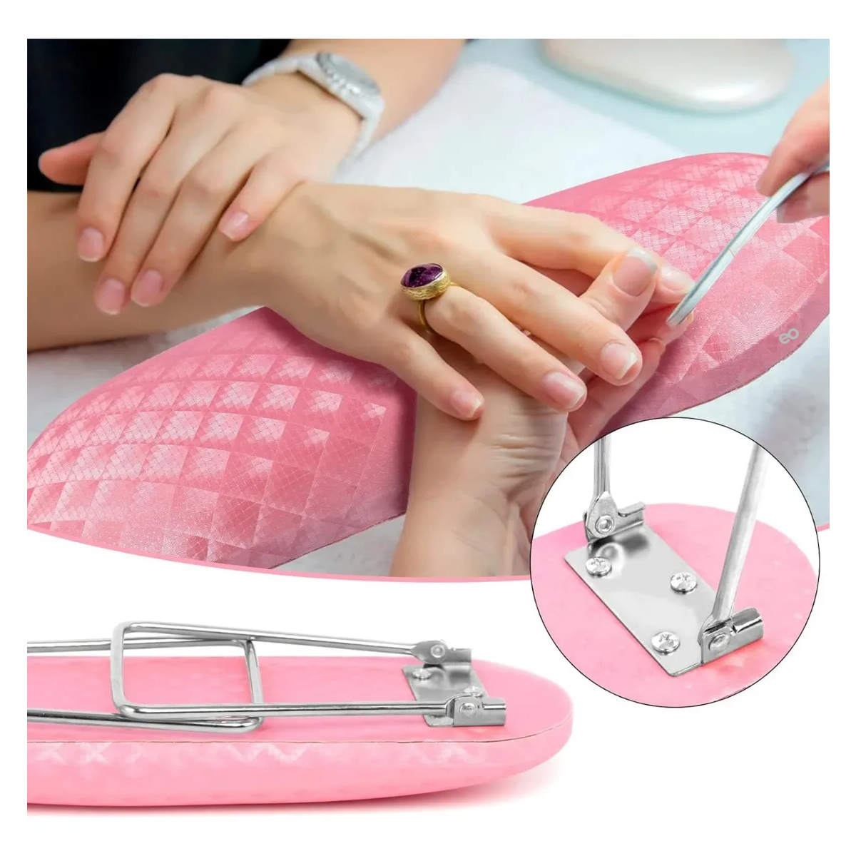 Cojín Con Reposabrazos Para Uñas, Soporte Para Manos