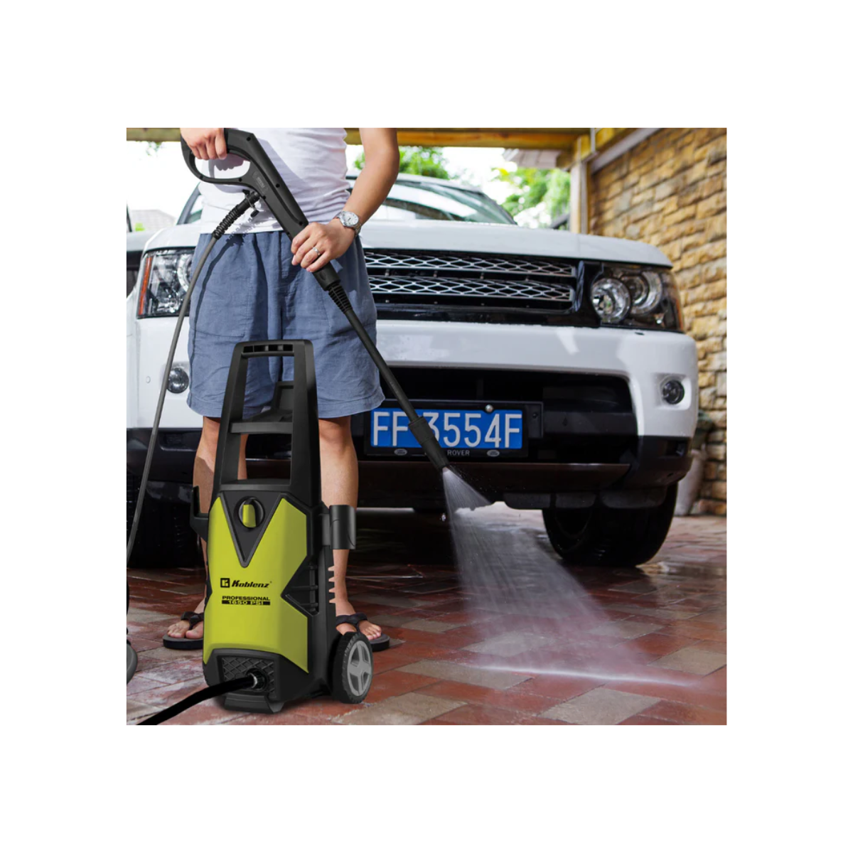Hidrolavadora Con 5 Accesorios Verde con Negro Koblenz HL-270V​
