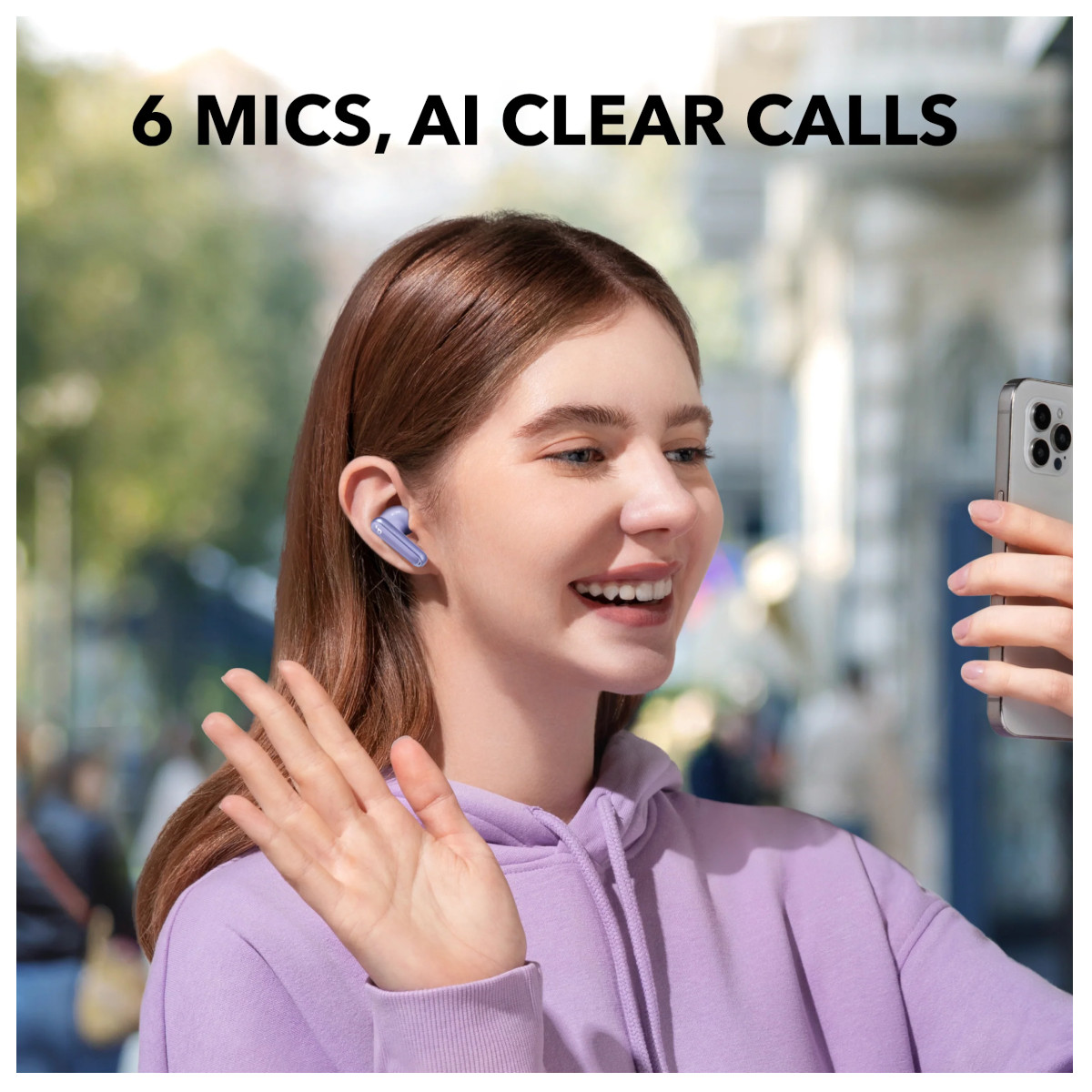 Audifonos Bluetooth Soundcore P40i Cancelación Ruido Morado