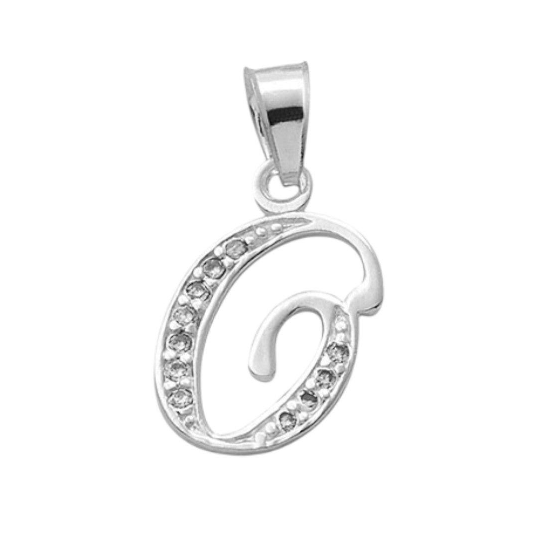 Dije Inicial Letra O en Plata .925  + Obsequio 
