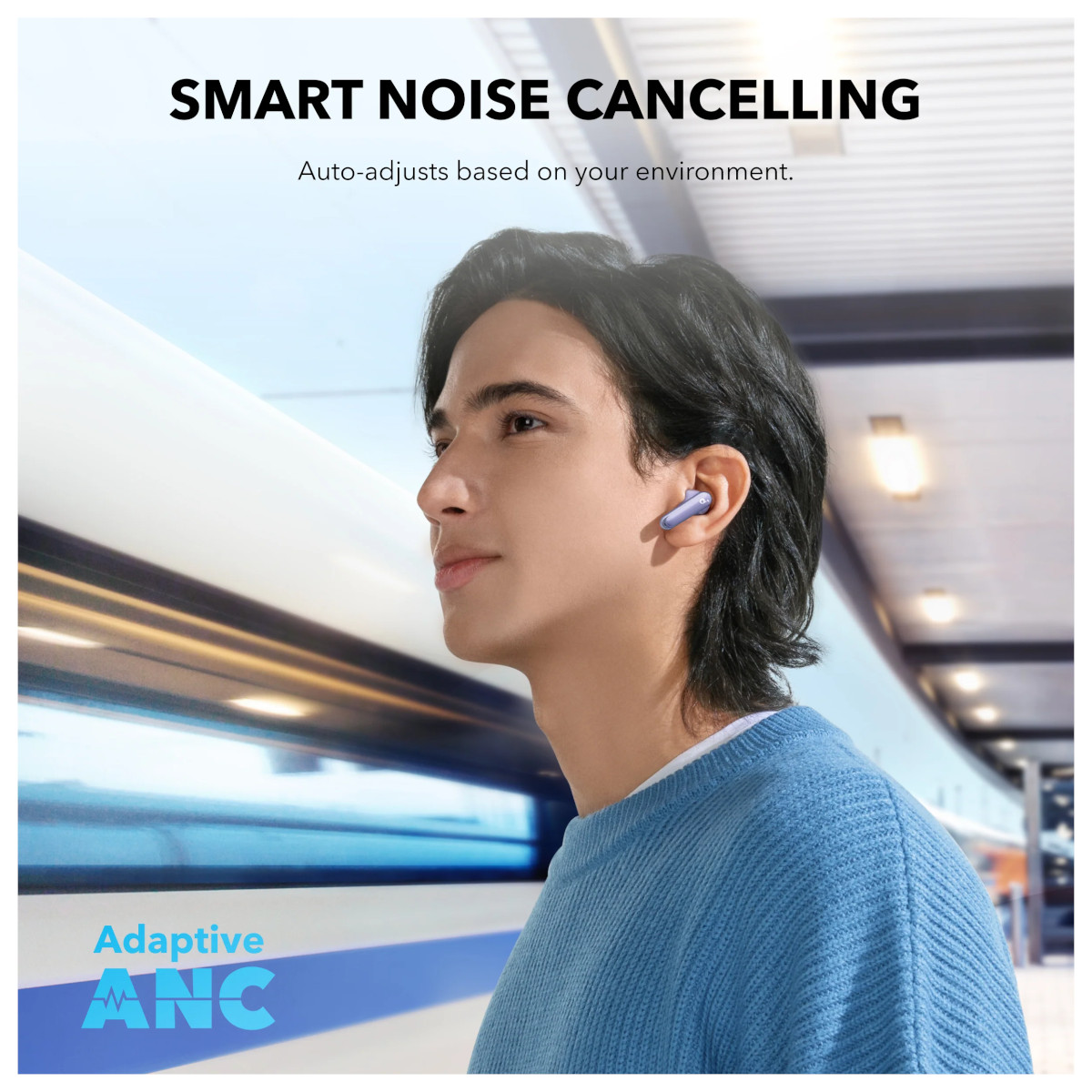 Audifonos Bluetooth Soundcore P40i Cancelación Ruido Morado