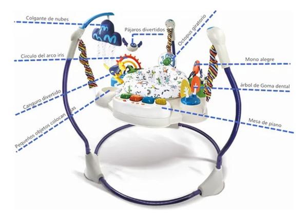 Brincolín Para Bebé Aeiou 63627 Gimnasio Asiento 360°
