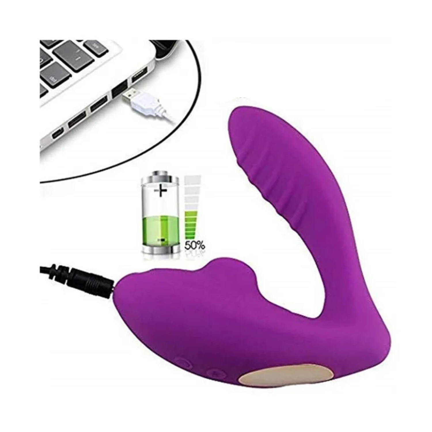Vibrador C/succionador De Clítoris Y Estimulador De Punto G