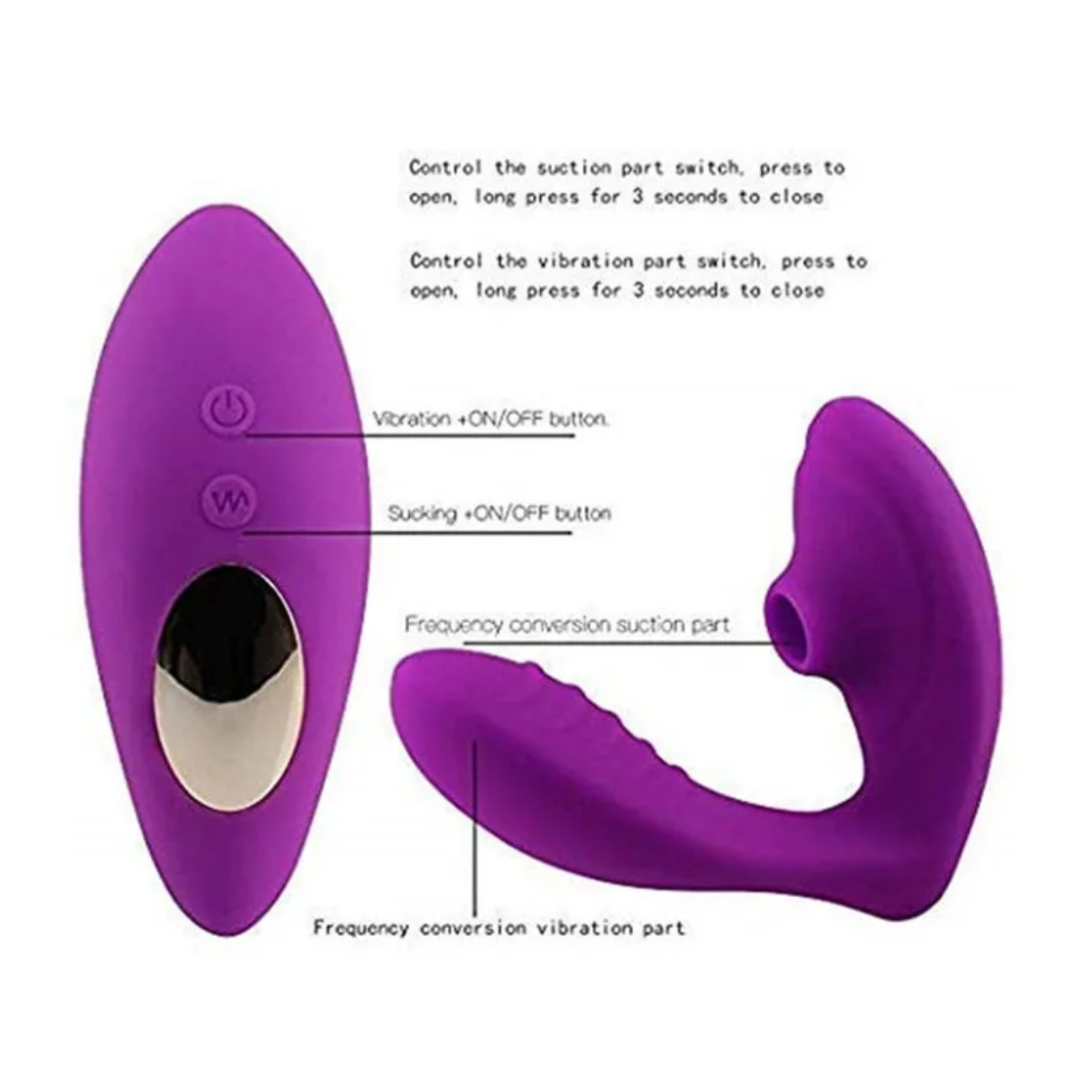 Vibrador C/succionador De Clítoris Y Estimulador De Punto G