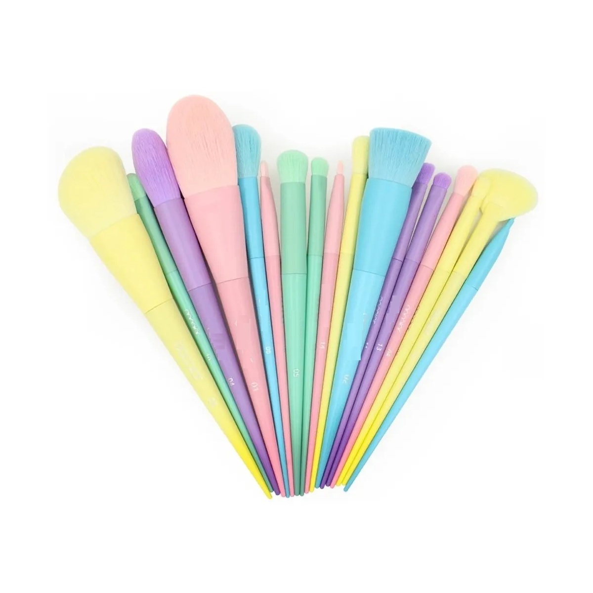 Juego de 17 brochas de maquillaje brochas sintéticas