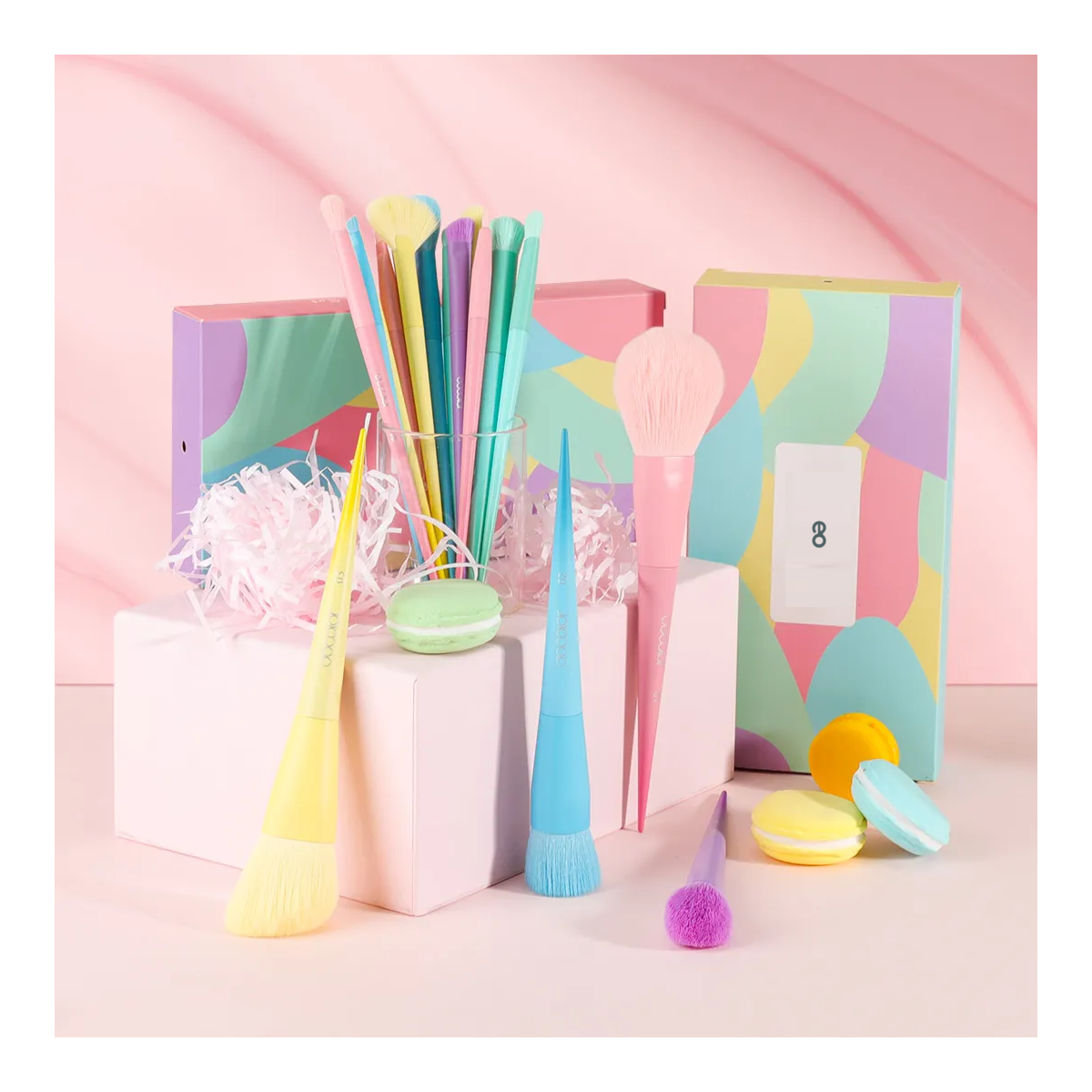 Juego de 17 brochas de maquillaje brochas sintéticas