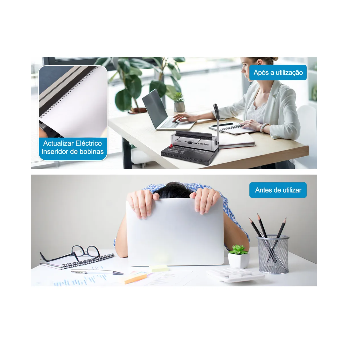 Encuadernadora Espiral 34 Hoyos A4 