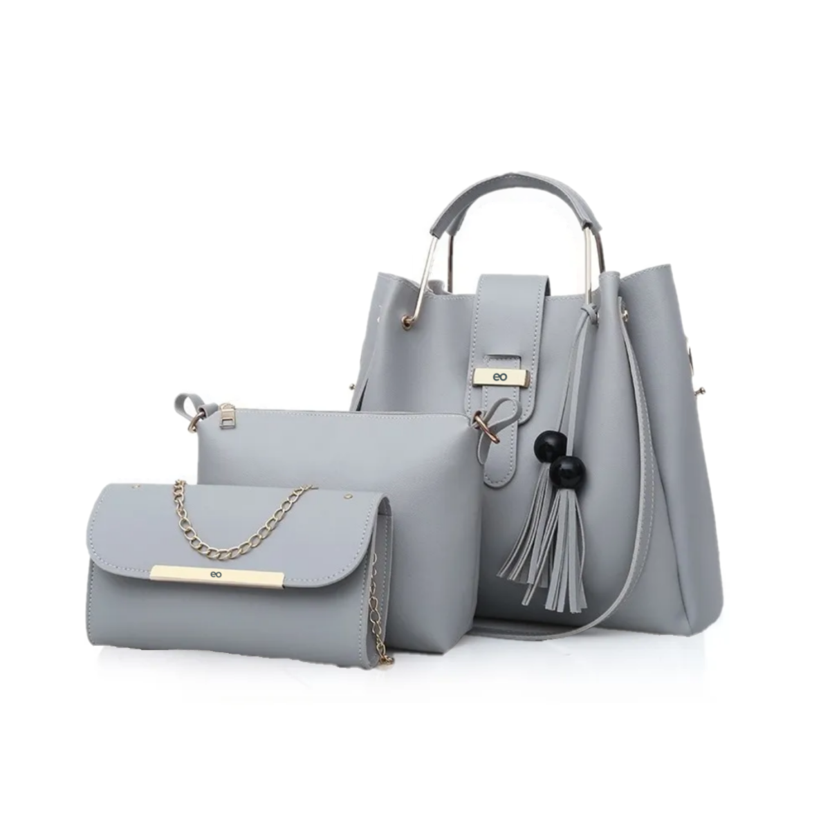 Set 3 Bolsas Mujer Color Gris