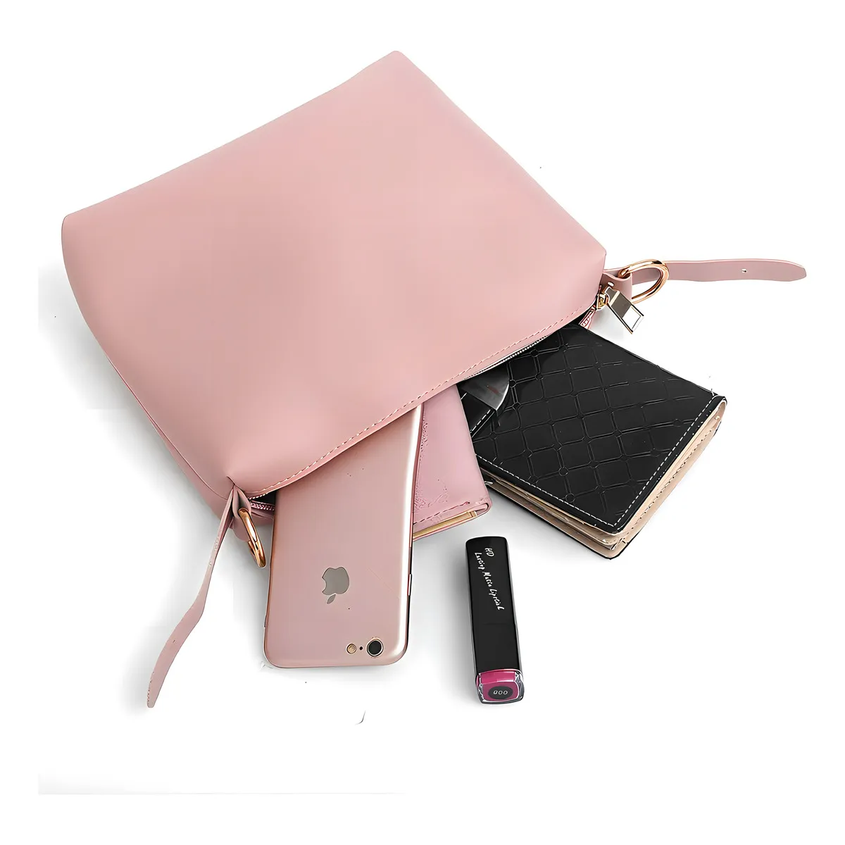 Set 3 Bolsas Mujer Color Rosa