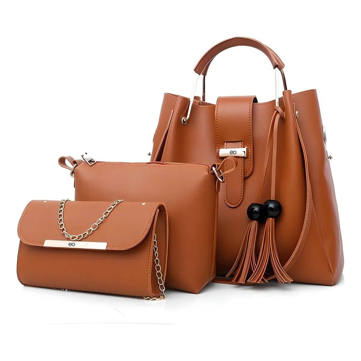 Set 3 Bolsas Mujer Color Marron