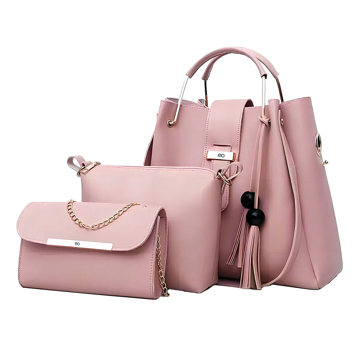 Set 3 Bolsas Mujer Color Rosa