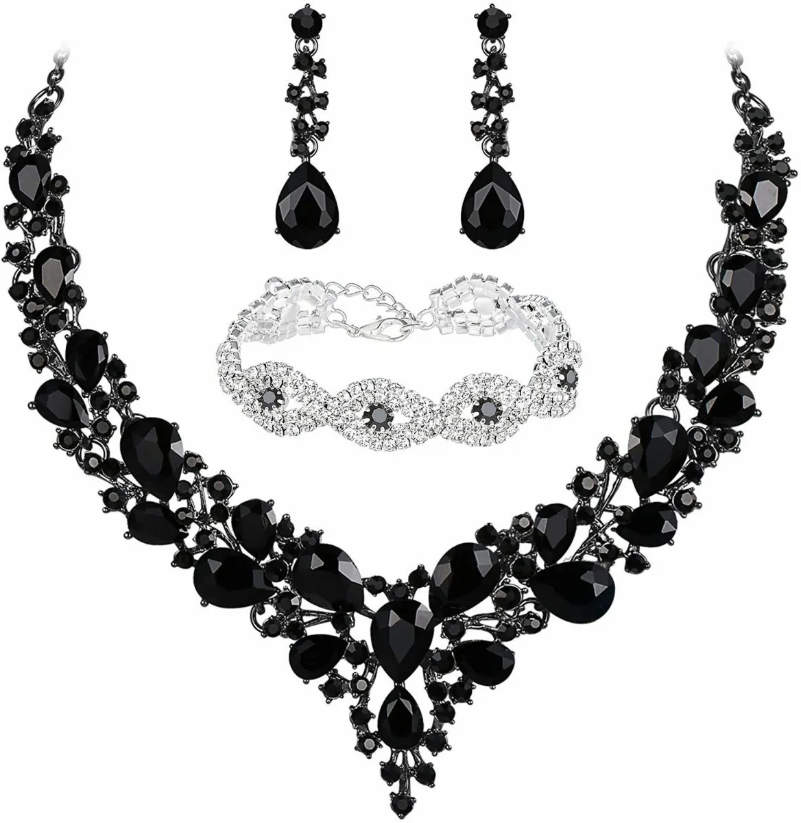 Conjunto De Joyas Para Mujer Collar Y Aretes Y Pulsera