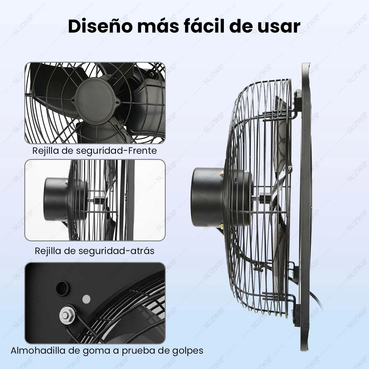 12'' Extractor De Aire Industrial 120w 4000m3/h 3272rpm 110v