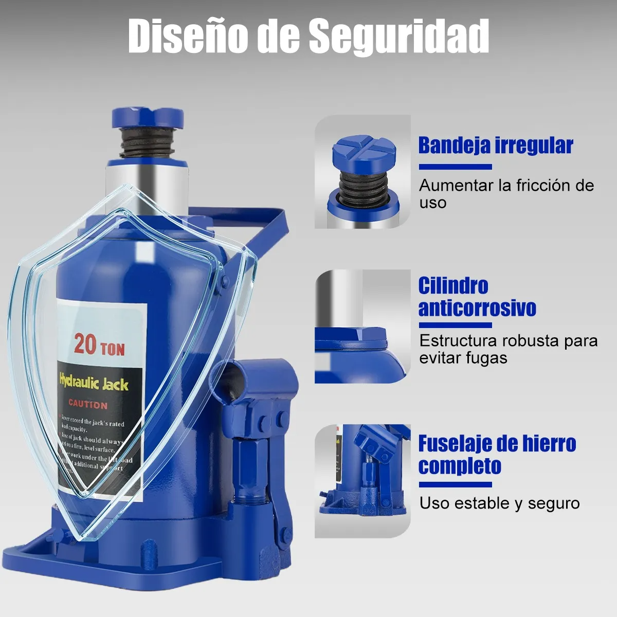 Gato Hidraulico Tipo Botella 20 Toneladas Para Carro 445mm