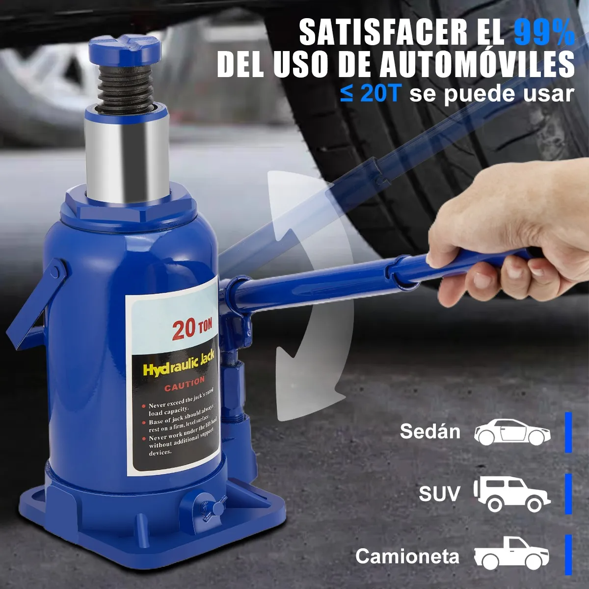 Gato Hidraulico Tipo Botella 20 Toneladas Para Carro 445mm