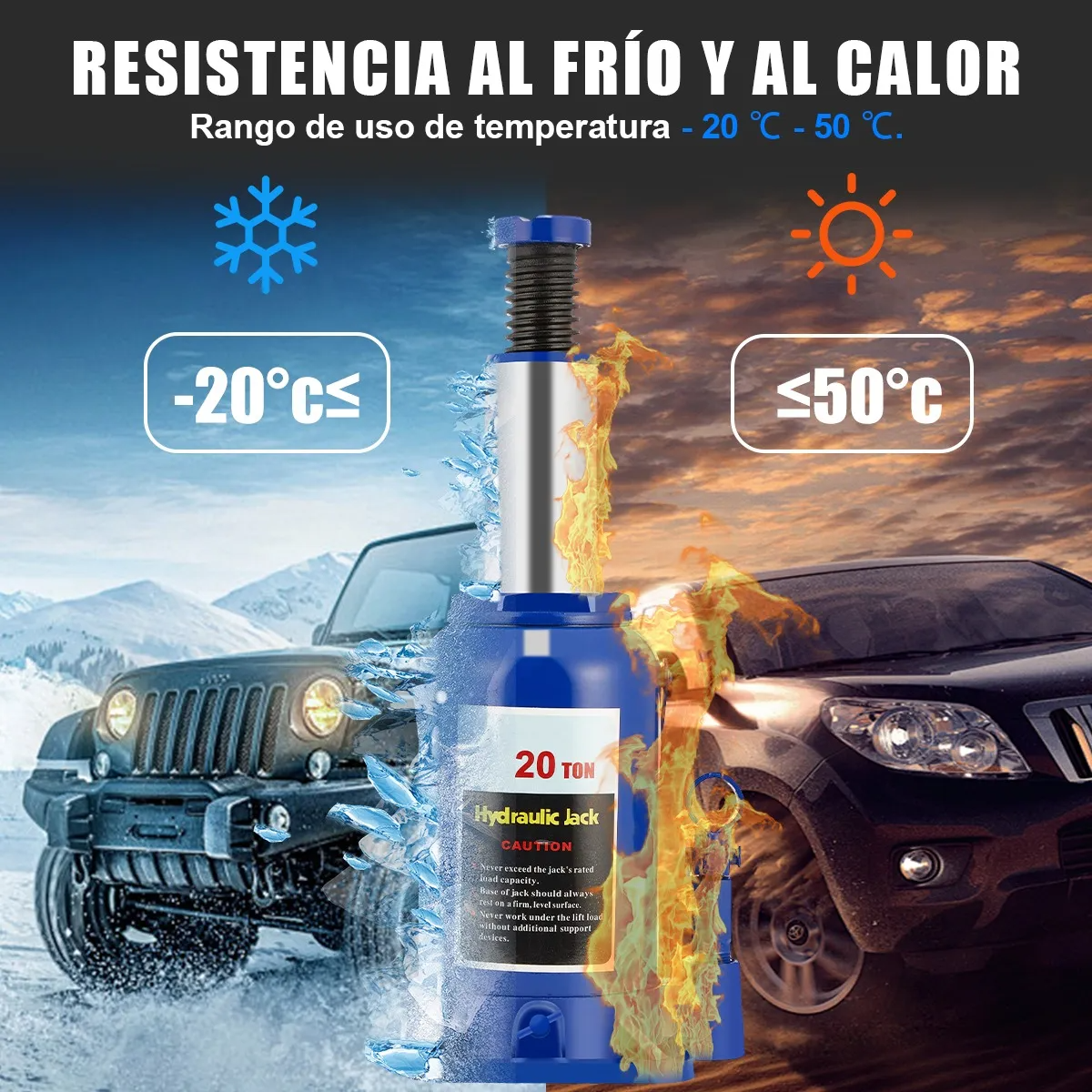 Gato Hidraulico Tipo Botella 20 Toneladas Para Carro 445mm