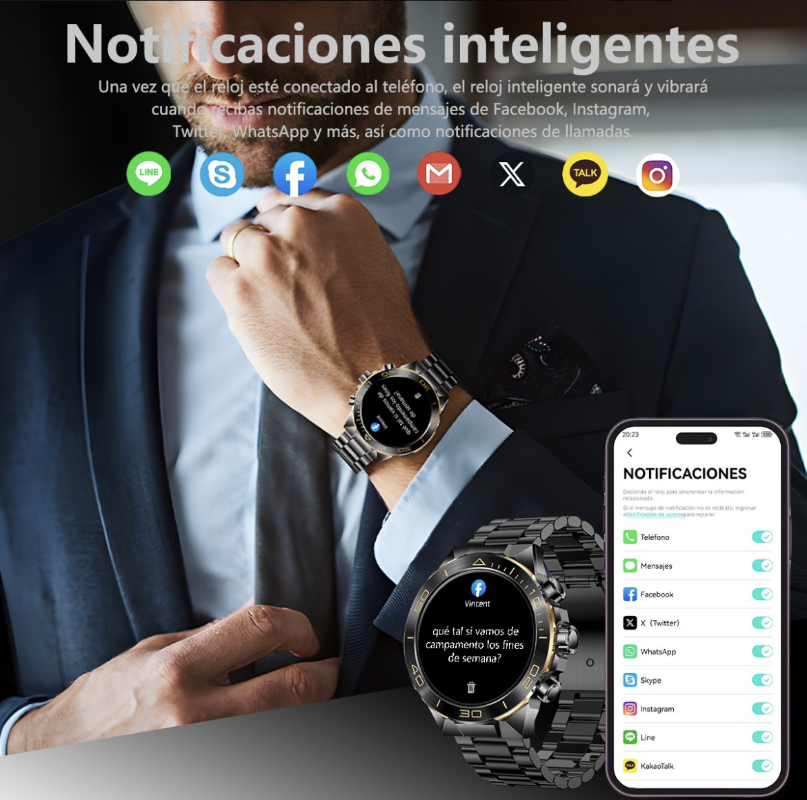 Reloj Inteligente Hombre Amoled Smartwatch Llamada Bluetooth
