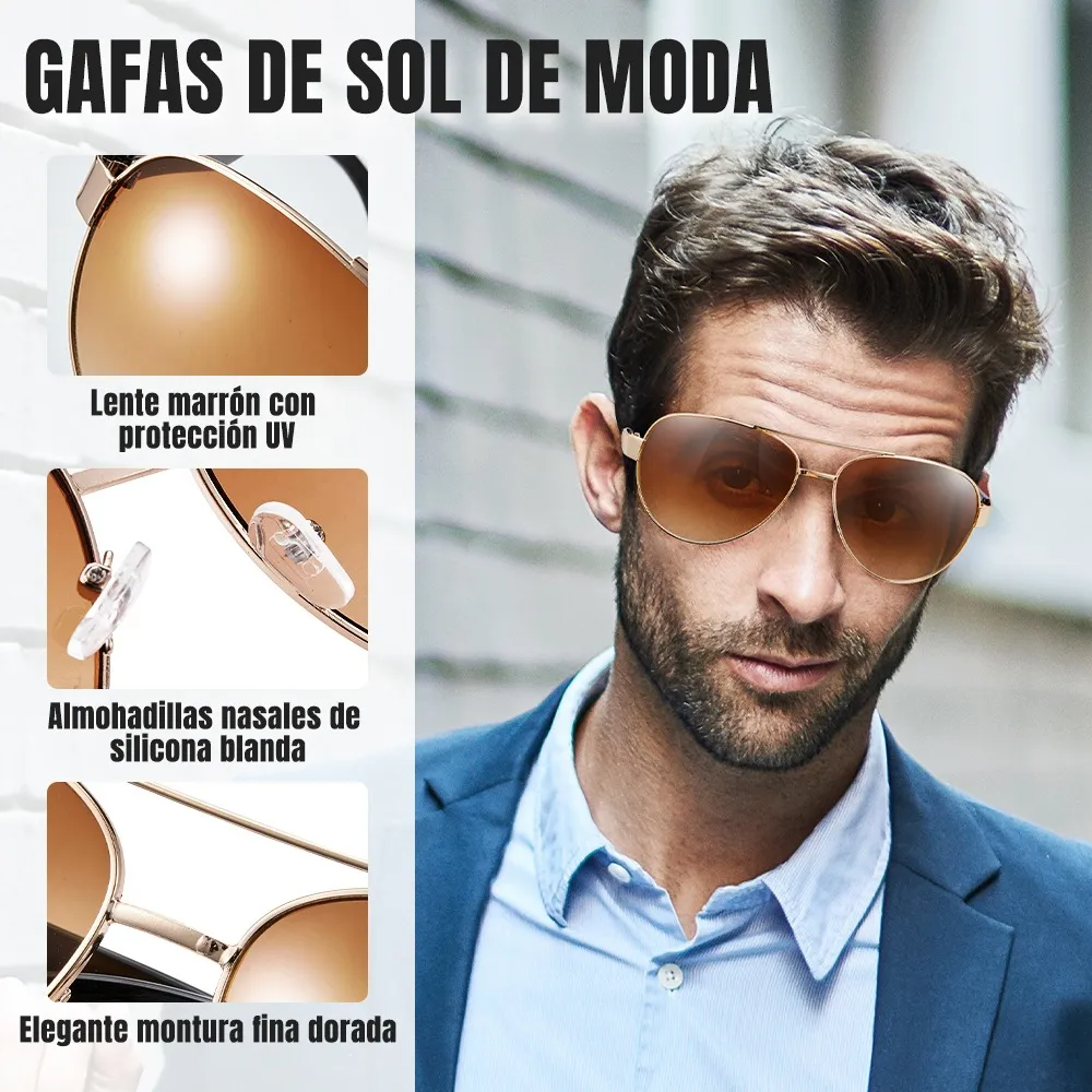 Set Regalo Hombre Cartera Cinturón Reloj Lentes Día De Padre