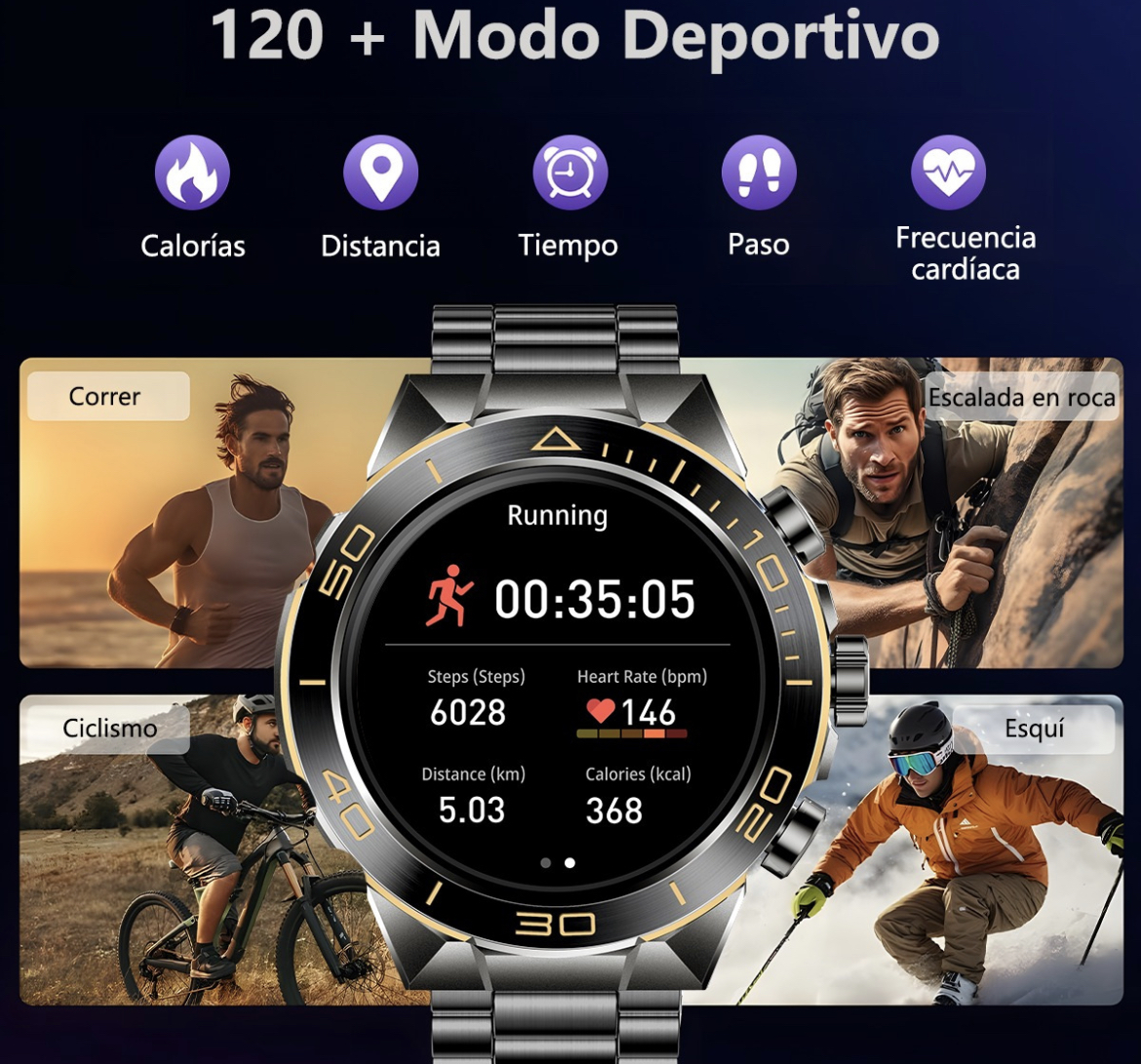 Reloj Inteligente Hombre Amoled Smartwatch Llamada Bluetooth