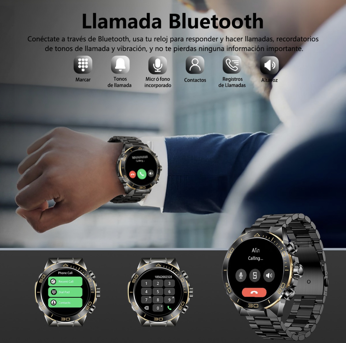 Reloj Inteligente Hombre Amoled Smartwatch Llamada Bluetooth