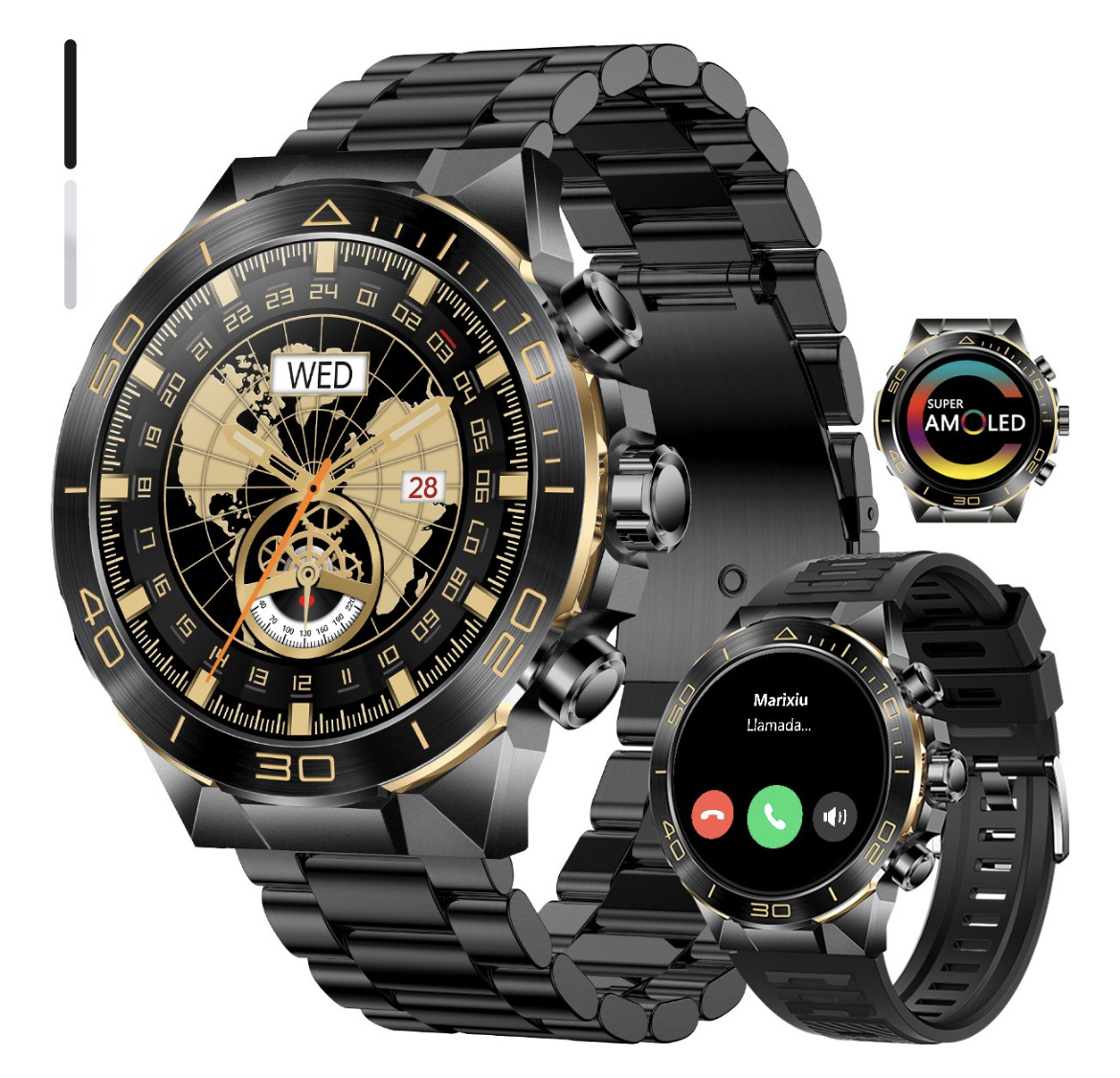 Reloj Inteligente Hombre Amoled Smartwatch Llamada Bluetooth