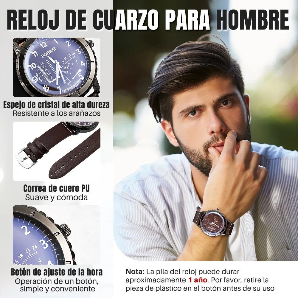 Set Regalo Hombre Cartera Cinturón Reloj Lentes Día De Padre
