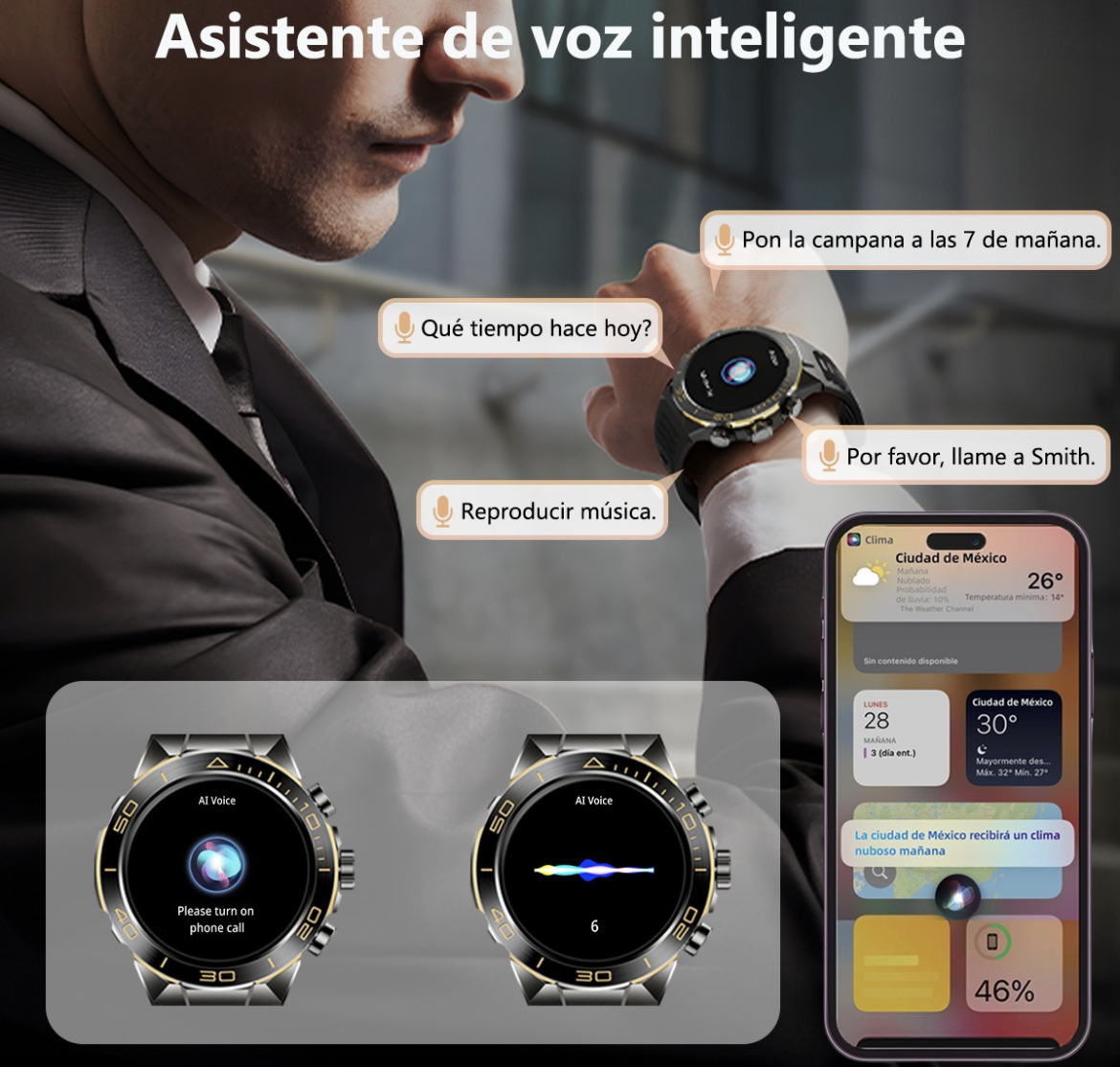 Reloj Inteligente Hombre Amoled Smartwatch Llamada Bluetooth