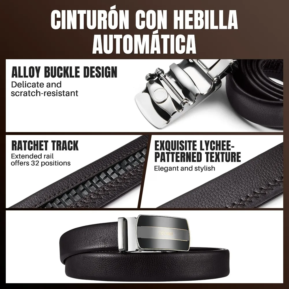 Set Regalo Hombre Cartera Cinturón Reloj Lentes Día De Padre