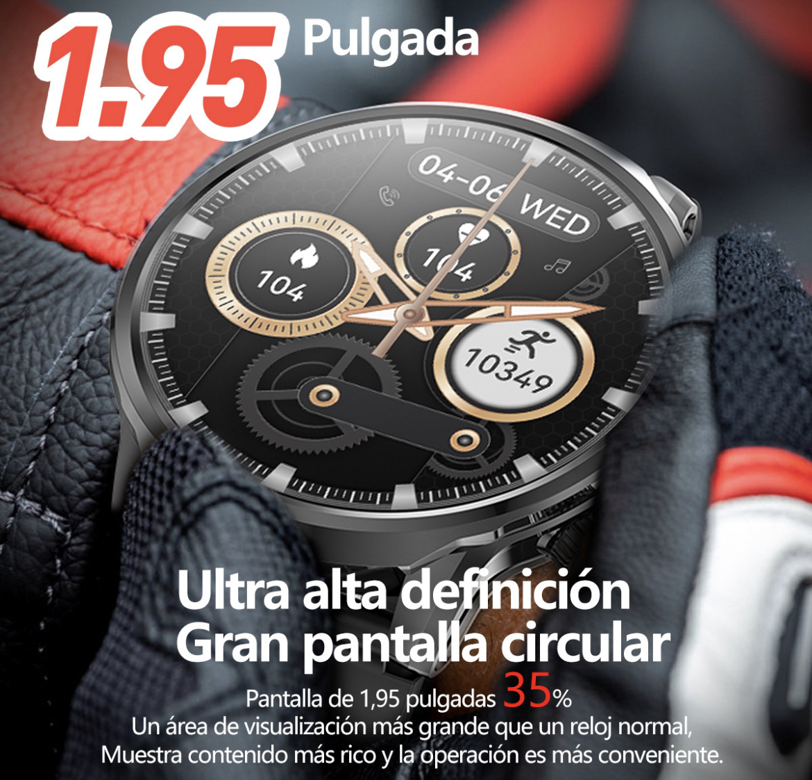 Smartwatch 1.95'' Lcd Súper Grande Reloj Inteligente Llamada