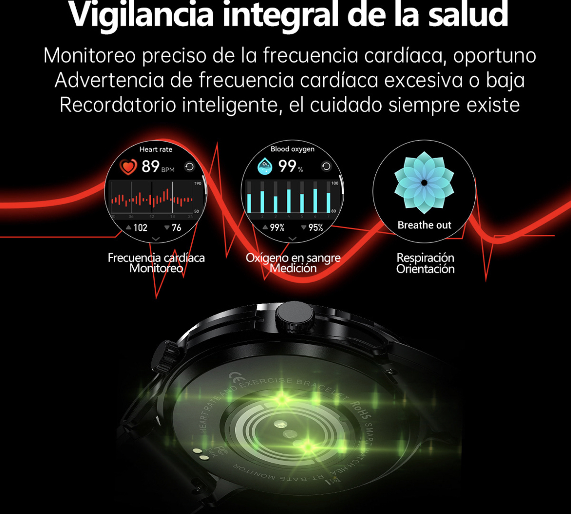 Smartwatch 1.95'' Lcd Súper Grande Reloj Inteligente Llamada