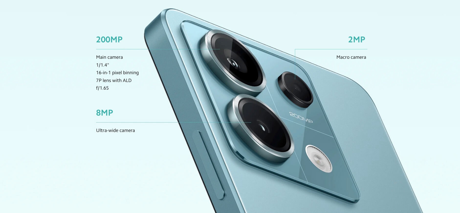 Xiaomi Note 13 Pro 5G 256Gb 8Ram Color Ocean Nuevo Libre