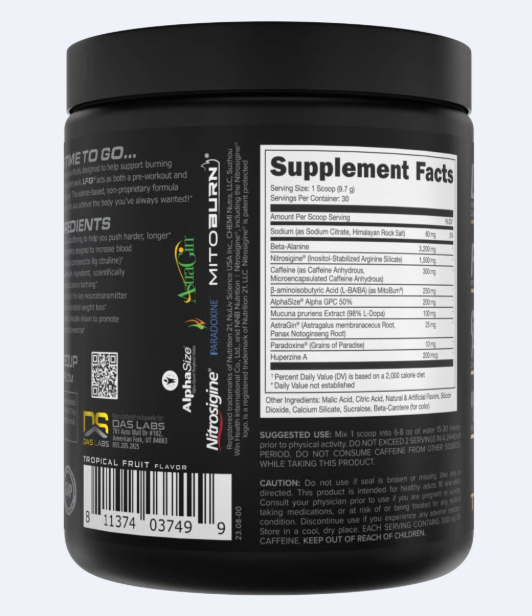 LFG Burn Thermogenic Pre-Workout-Pre-entrenamiento termogénico LFG Burn 