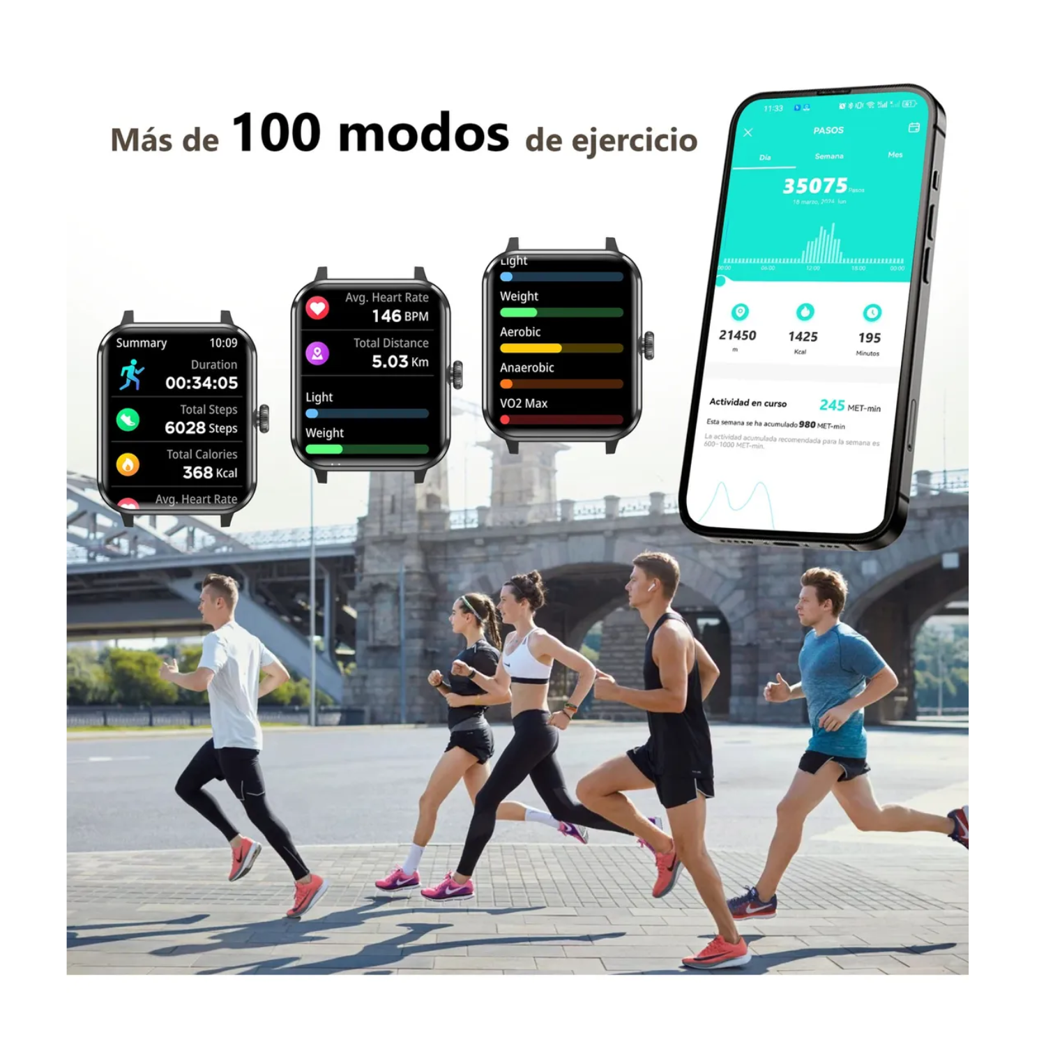 Smartwatch Reloj Inteligente Llamada Deportivo Asistente Voz