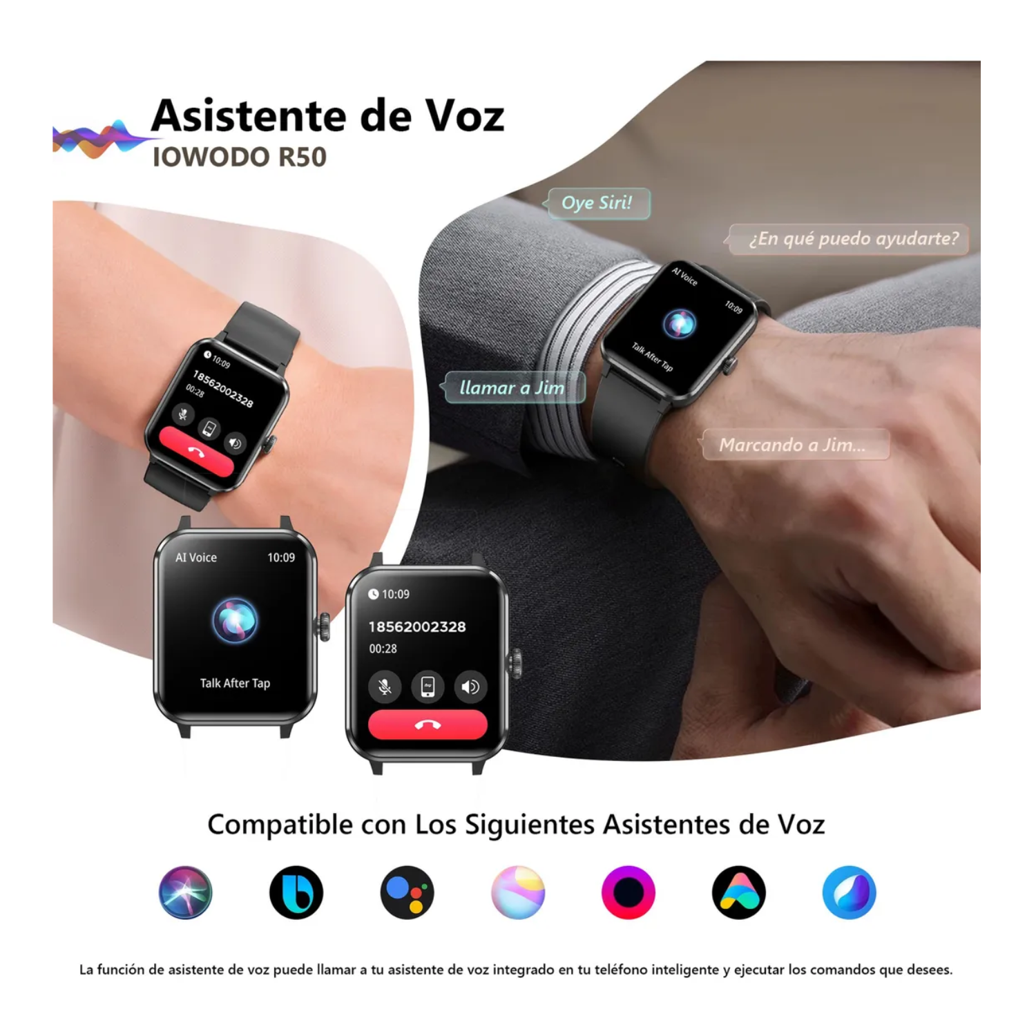Smartwatch Reloj Inteligente Llamada Deportivo Asistente Voz