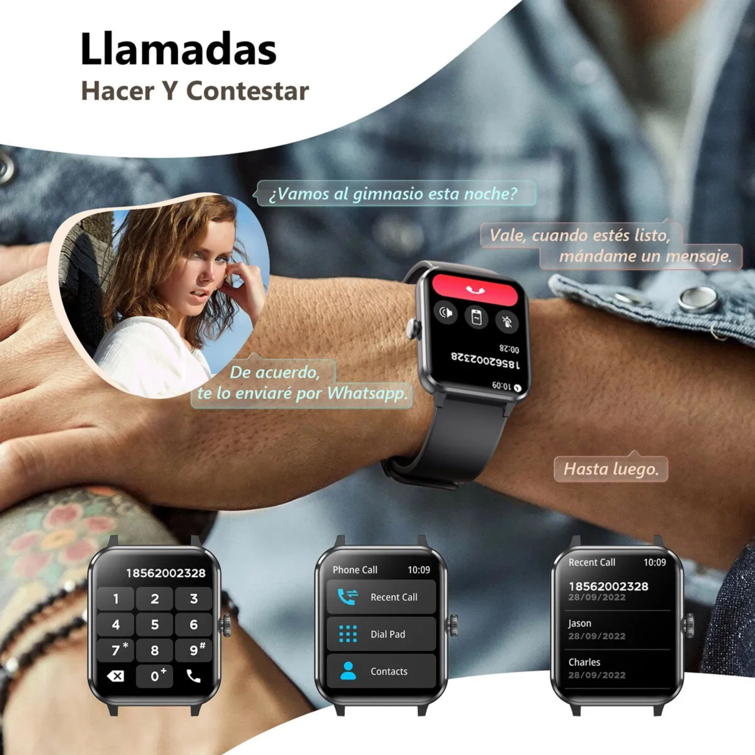 Smartwatch Reloj Inteligente Llamada Deportivo Asistente Voz