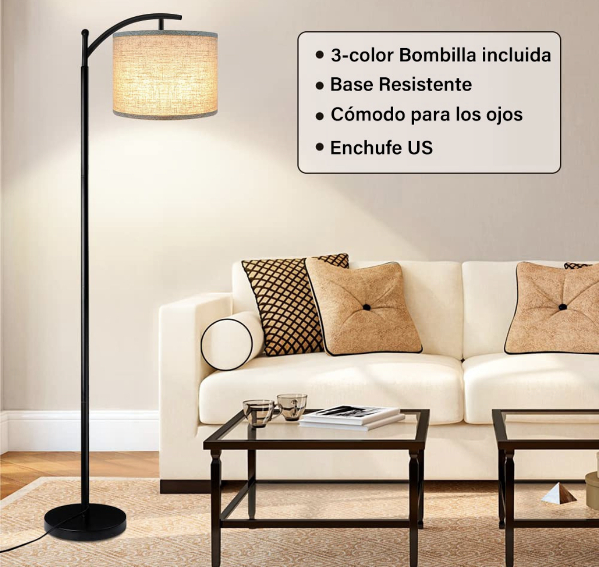 Lámparas De Piso 3 Temperaturas Color Regulable Con Bombilla
