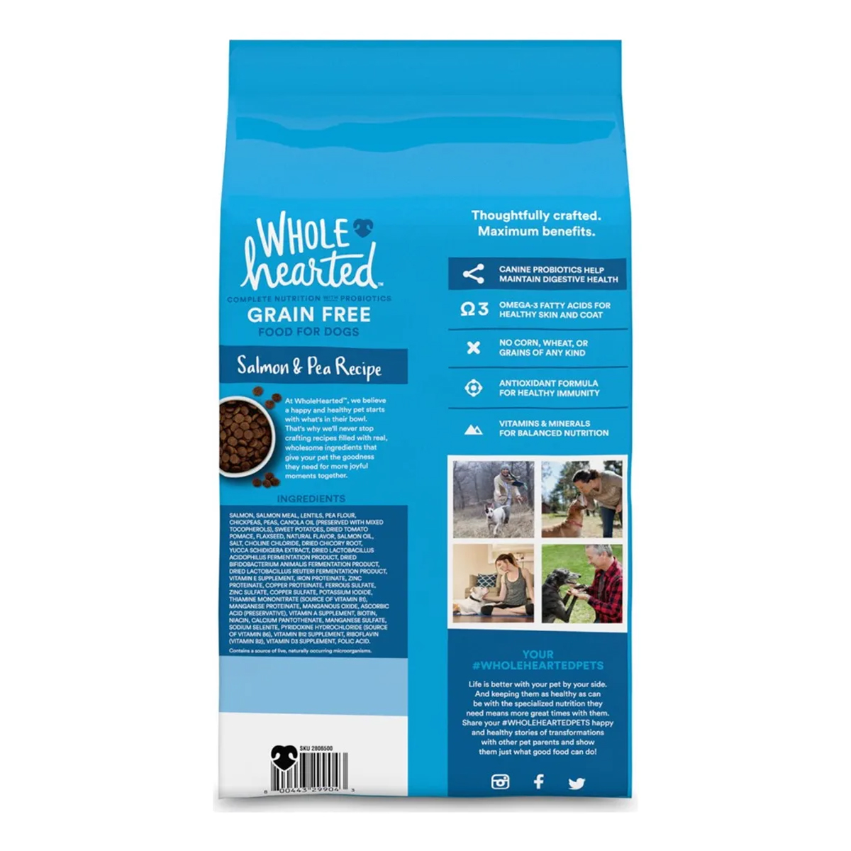 Wholehearted Alimento Natural Perro Grainfree Salmón 11 Kg