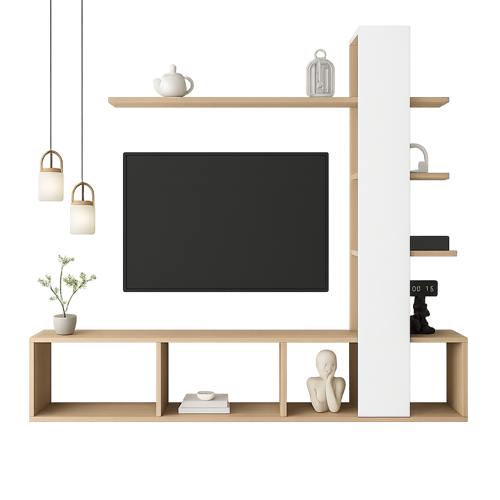 Mueble de TV Minimalista Monarca con Blanco 