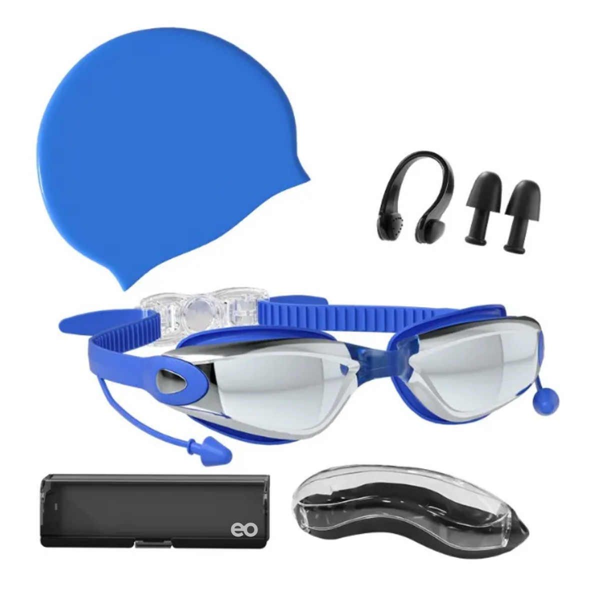 Gafas De Natación Sin Fugas Protección Uv Antiempaño Gogles Azul