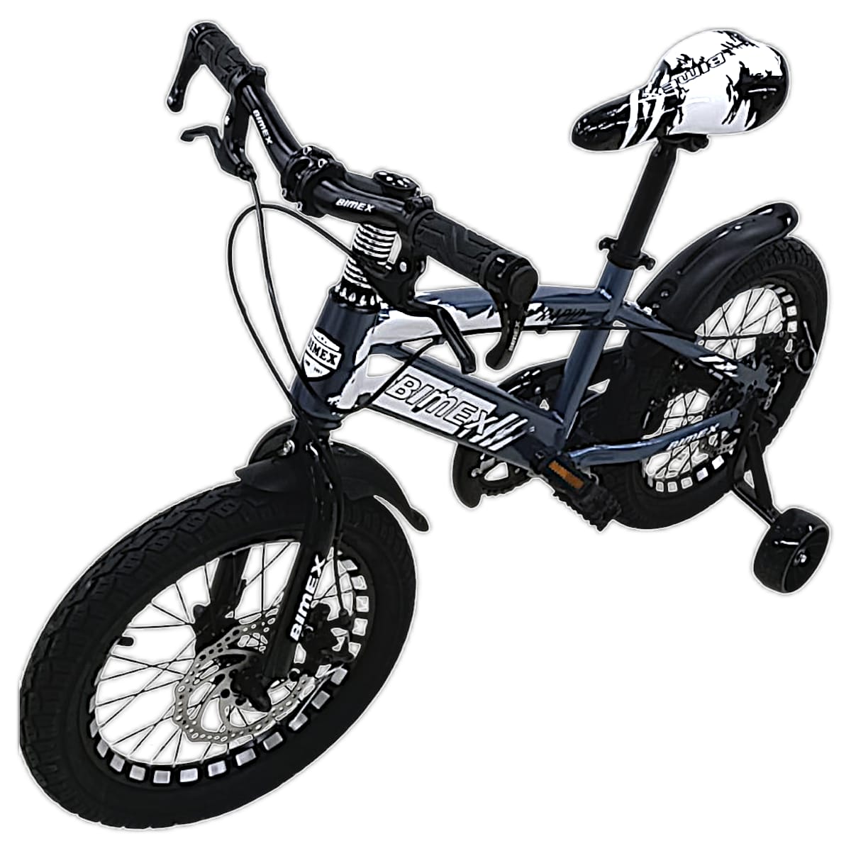 Bicicleta Para Niños R16 Bimex Rapid Gris