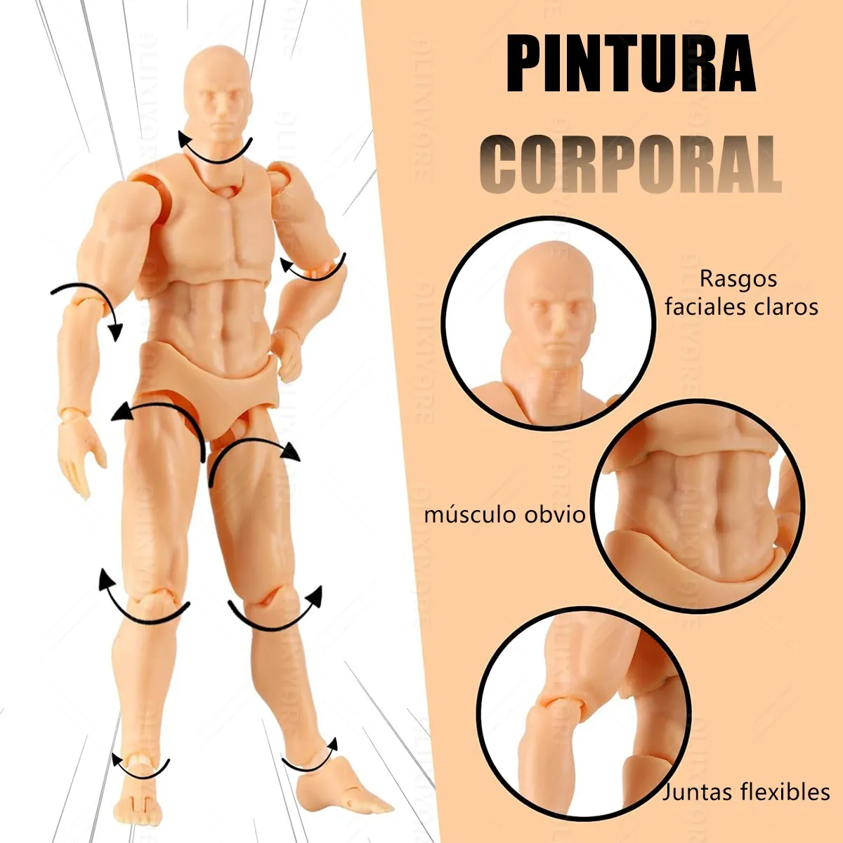 Maniquí Articulado De Dibujo Para Artistas Con Base 2 Pcs