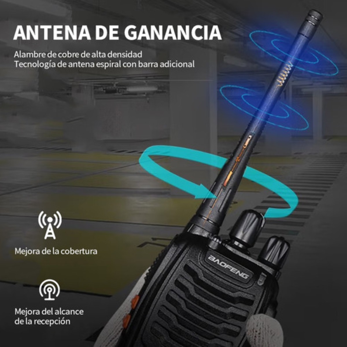 "2 Radios Baofeng-888s Walkie Talkie Uhf Manos Libres 2 Vias negro  "