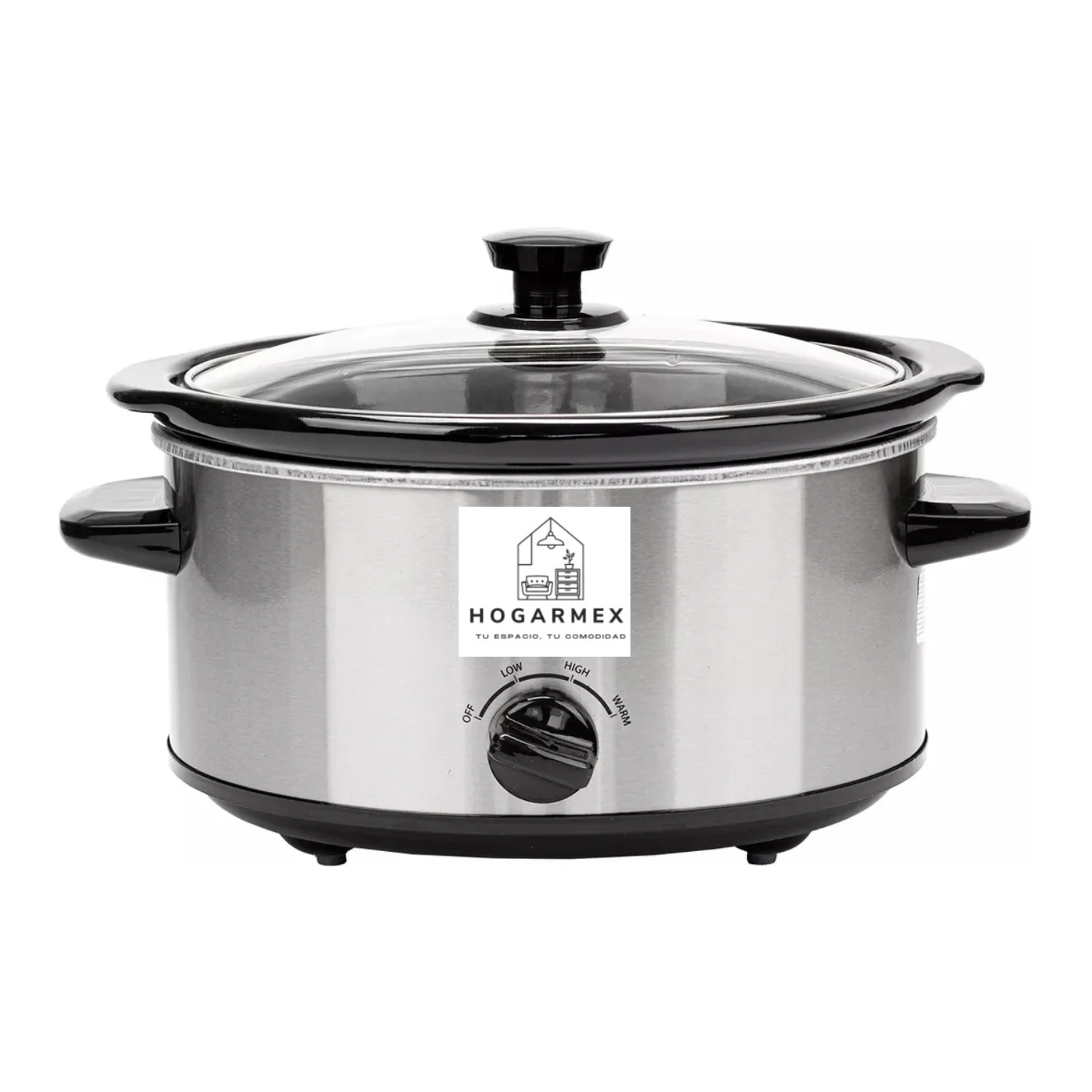 Olla eléctrica vapor cocción lenta 3.5lt acero inoxidable 127v color plata frecuencia 60 Hz