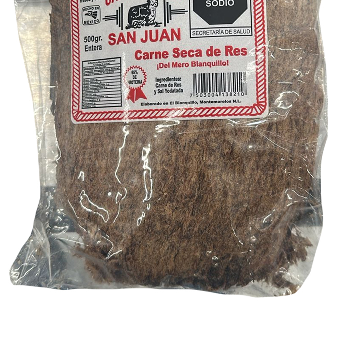 Carne Seca De Res Entera Carnes Finas San Juan 1/2 Kg