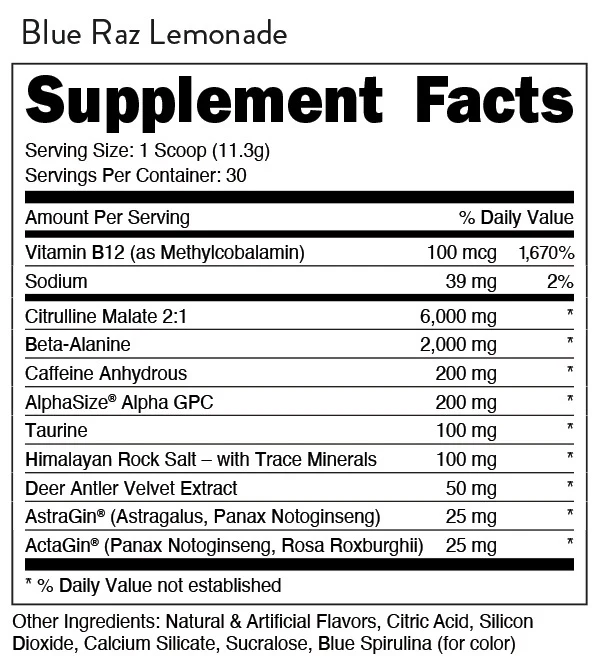 Bucked Up Pre-Workout-Pre-entrenamiento con energía