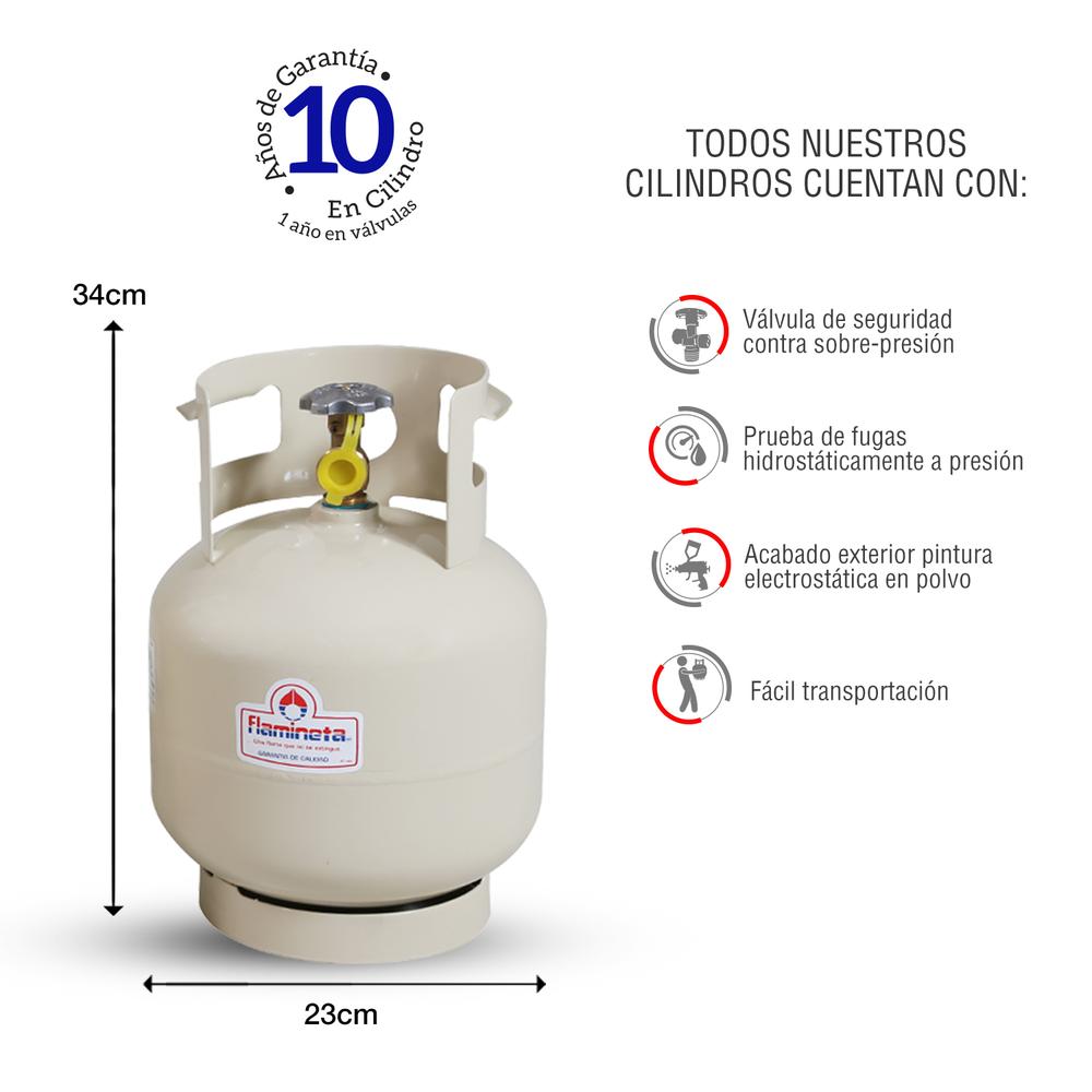 Tanque De Gas Lp De 4 Kgs Portatil Cilindro Flamineta Ingusa